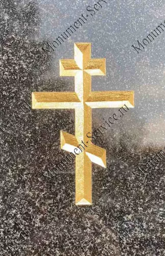 Гравировка креста сусальным золотом